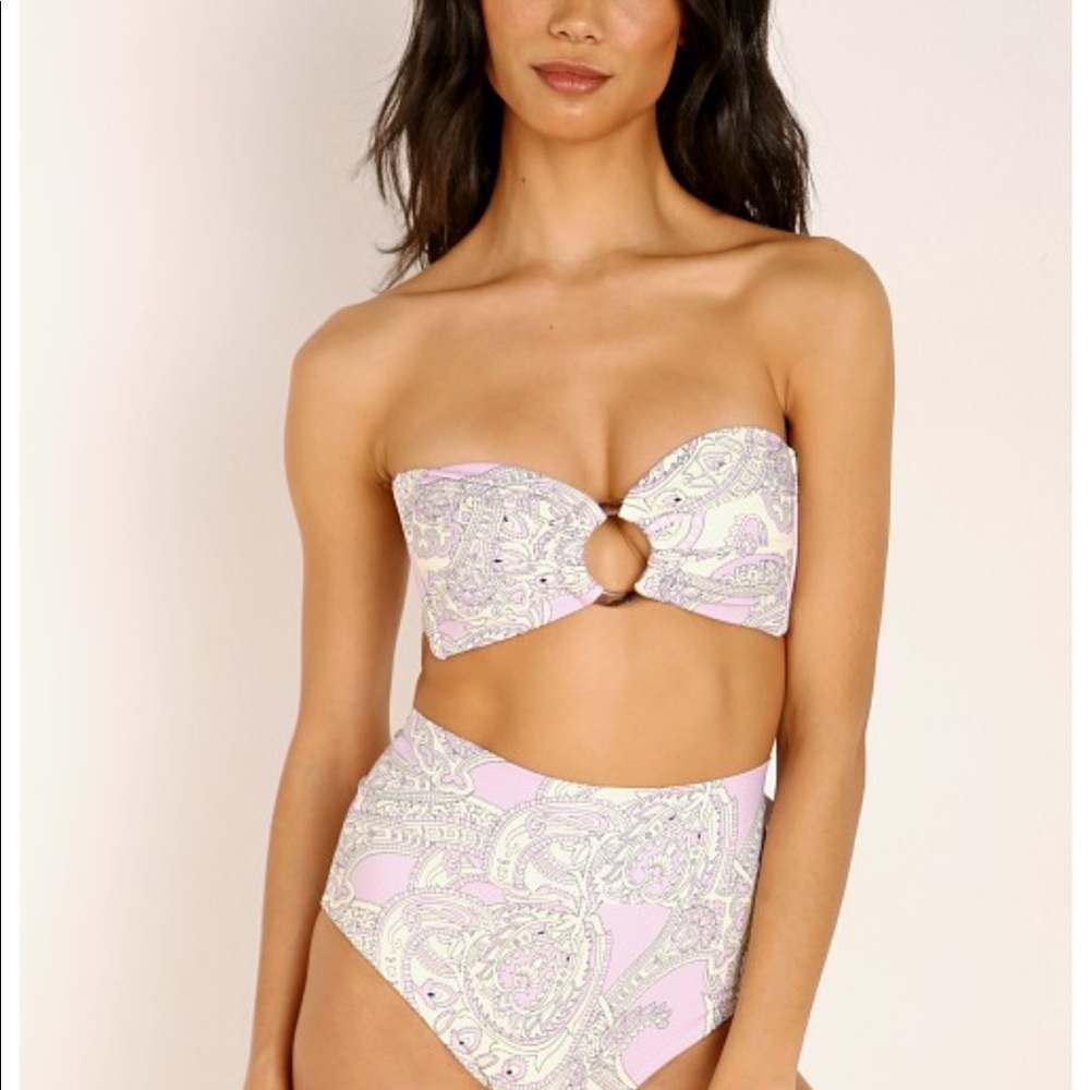 Montce Lilac paisley swim set